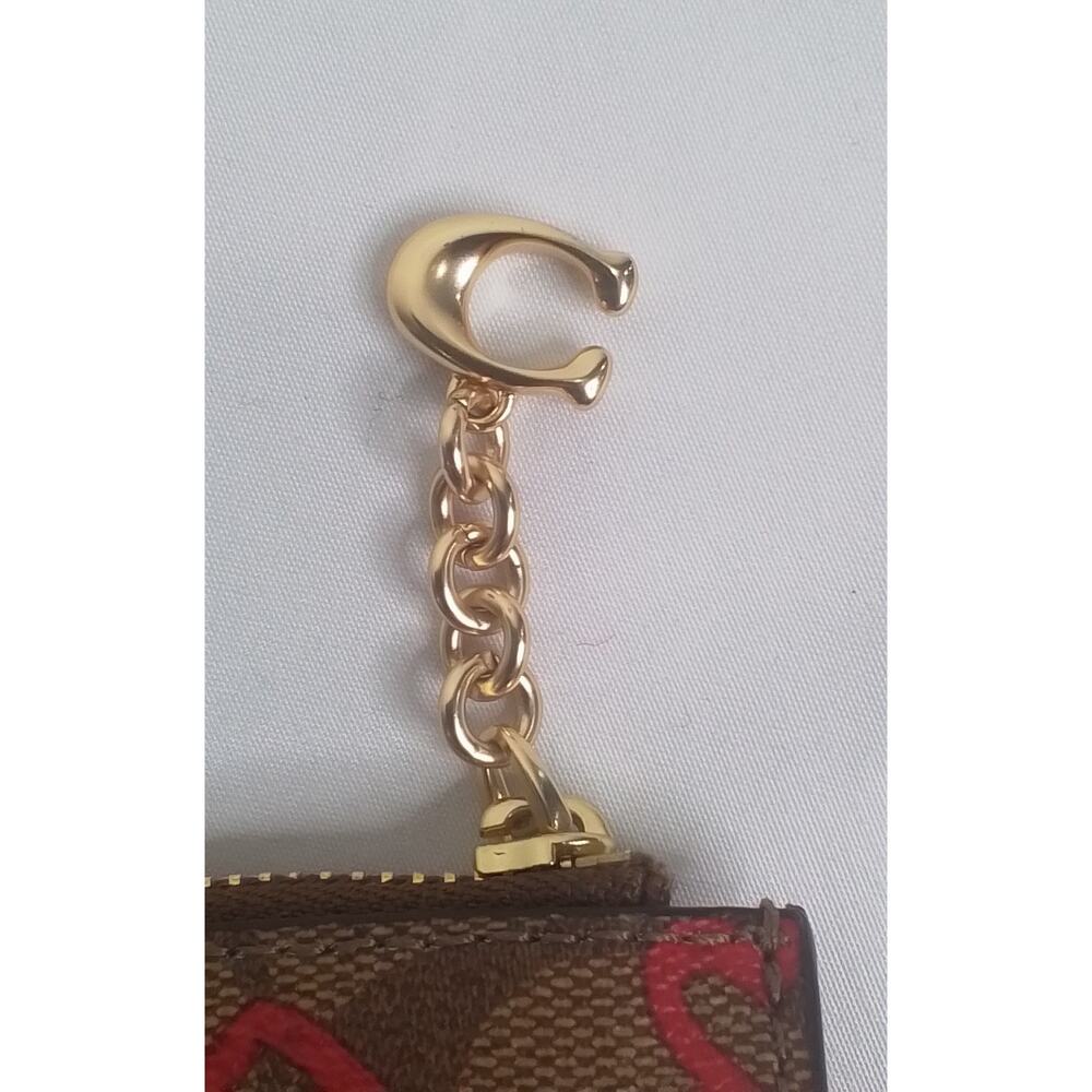 Coach Signature C Wallet W/ Hearts #J2406 - Picture 7 of 11